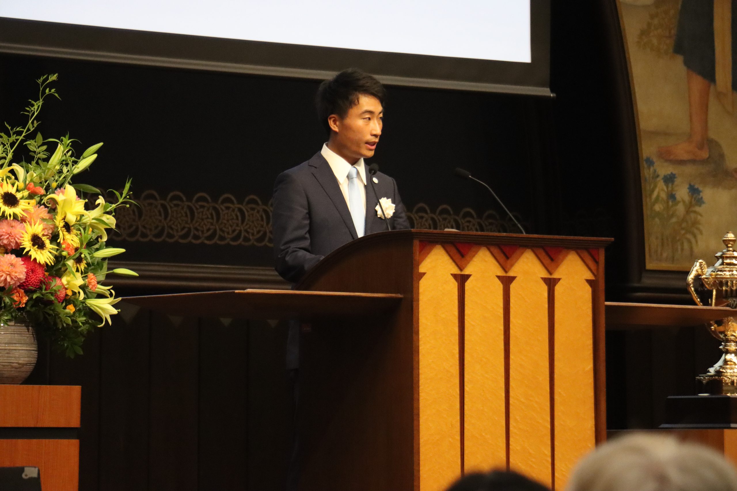 大会への想いを語る実行委員長の松尾一輝さん