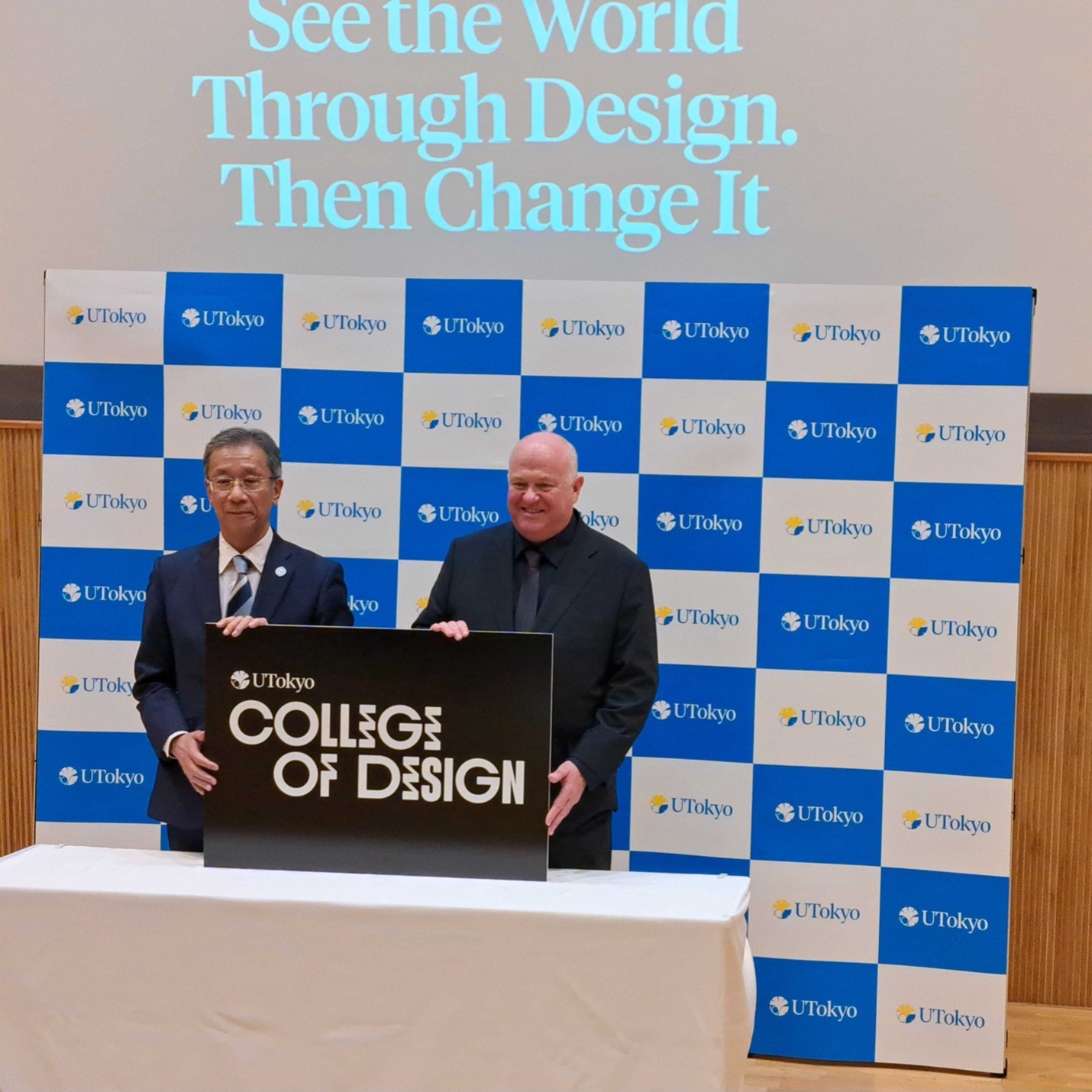 President Fujii (left) and Professor Pennington